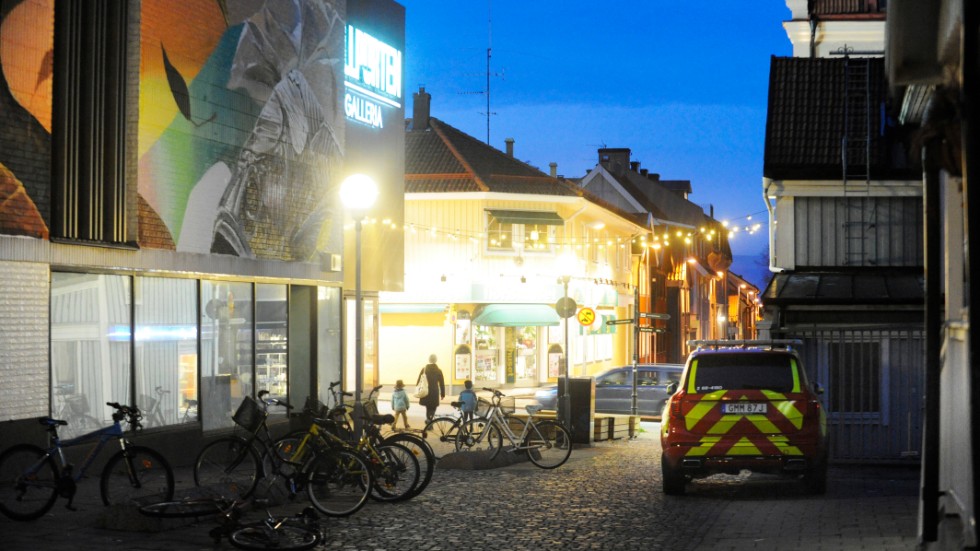 Räddningstjänsten larmades om en brand i centrala Västervik.