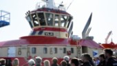 Svår isbrytning med Luleås nya bogserbåt