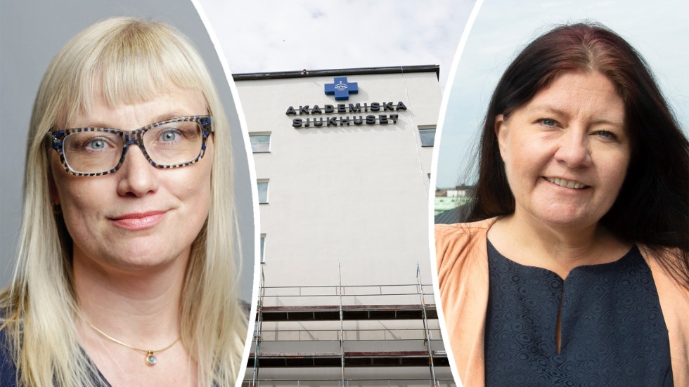 Varken Malin Sjöberg Högrell (L) eller Helena Proos (S) vill ge Akademiska sjukhuset ytterligare marginal i budgeten.