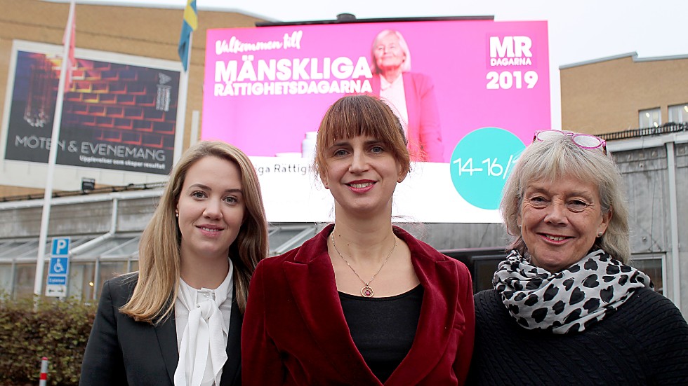 Mänskliga rättighetsdagarna arrangeras i Linköping för första gången. Tre personer som är starkt kopplade till arrangemanget är från vänster, Denisé Cassel (KD), Caroline Matsson, projektledare, och Margareta Kristensson, professor i folkhälsovetenskap och socialmedicin.