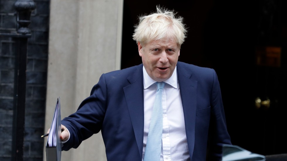 Boris Johnson lämnar 10 Downing street på torsdagen.