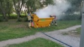 Container i park började brinna