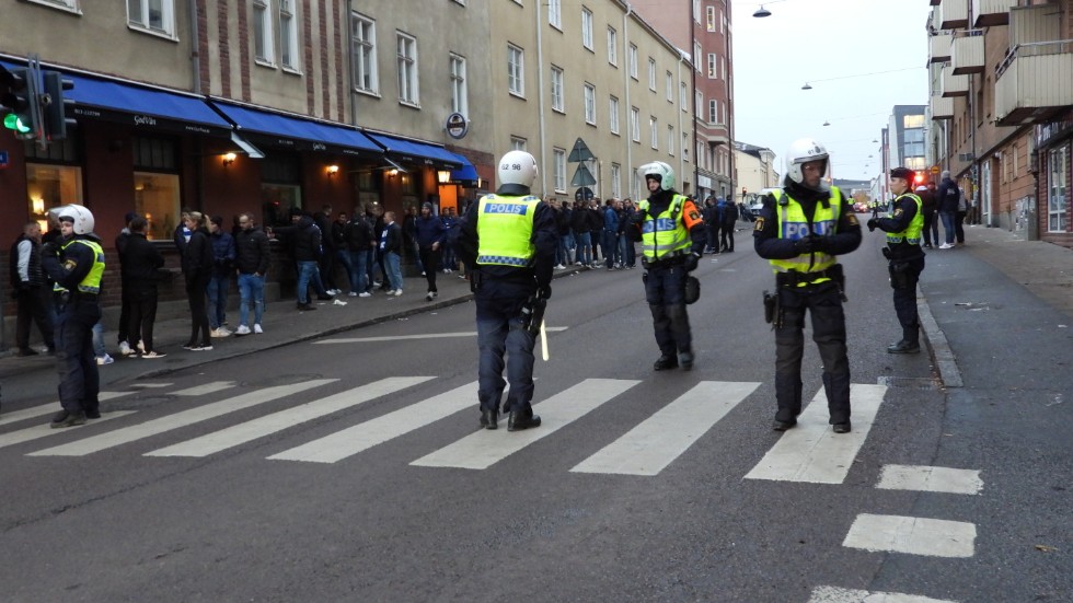 Det blev stökigt i Norrköping i samband med dagens fotbollsmatch.