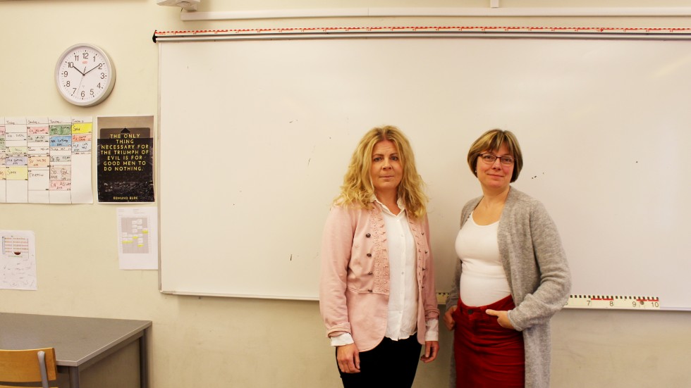 Läraren Jacqueline Wahlström till vänster och läraren Monika Lindell till höger. 