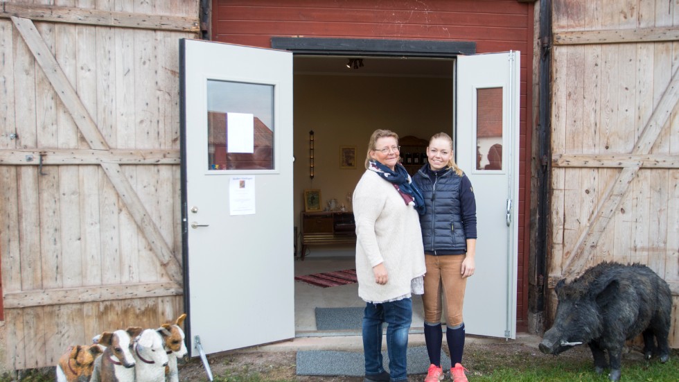 Maria Hansson och dottern Daniella Hansson satsar på gemensam butik mittemot stallarna vid Ericsbergs slott.