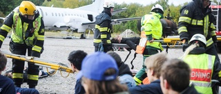 Stor olycksövning: Plan kraschat på Skavsta 