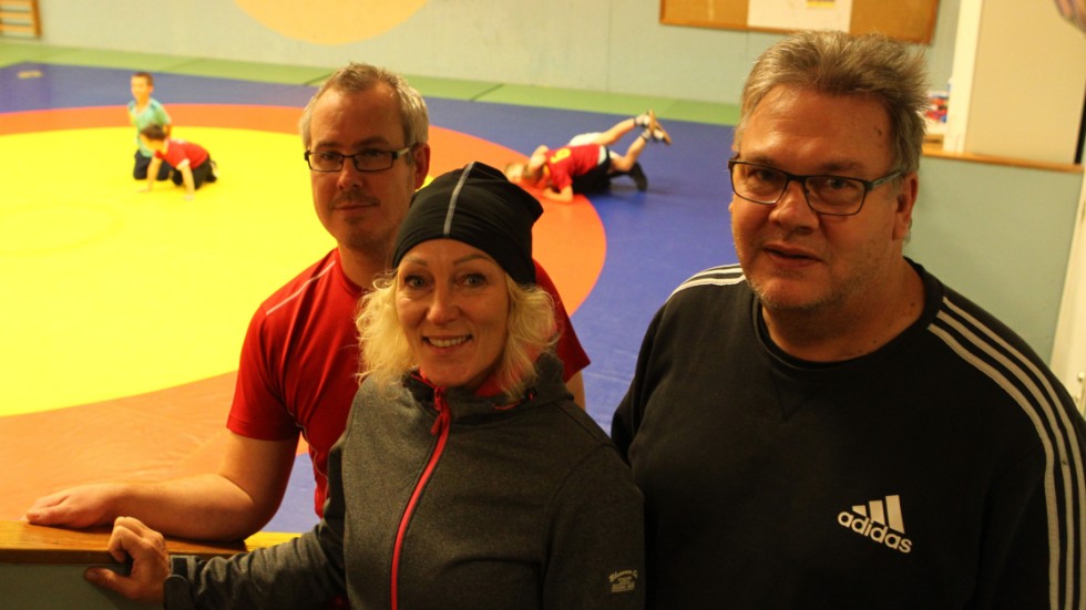 Nöjda tränare och styrelseledamöter, från vänster: Pascal Funke, Kristina Ström och Janne Ström.