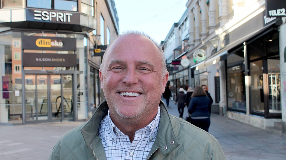 Fastighetsägare Magnus Lidén ser en ljus framtid framför sig när det gäller det centrala handelslivet i Linköping.