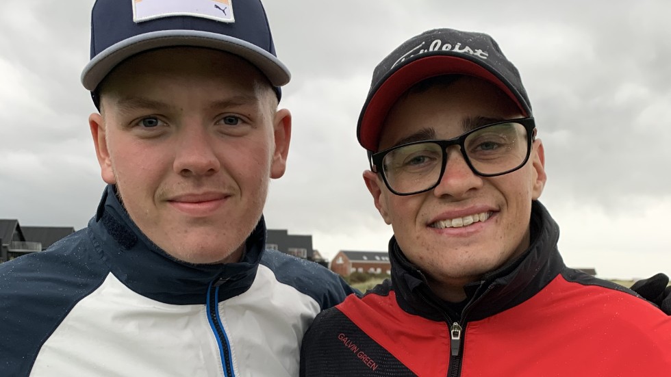 Wesley Monier och André Fröjdh ser fram emot dagarna i Danmark. De är redan på plats och har spelat in sig på banan.