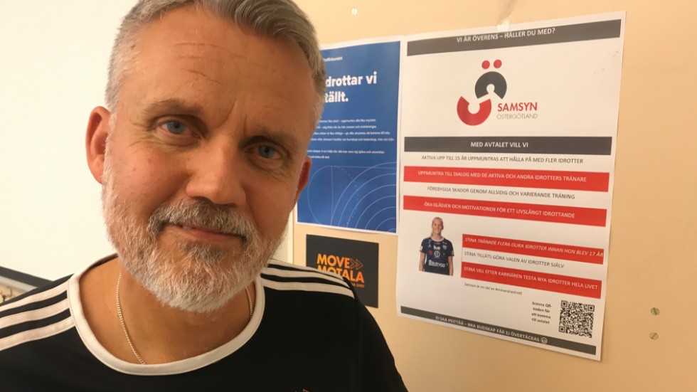 Hans Wetterhall på Östergötlands idrottsförbund berättar att Motala blir fokusort när det gäller Samsyn-projektet som ska underlätta för ungdomar att hålla på med flera idrotter.