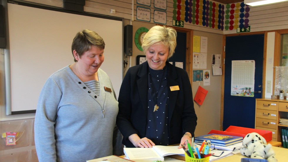 "Projektet gör skolan meningsfull", menar läraren Marion Müller och rektorn Helen Fasth vid Bäckskolan.