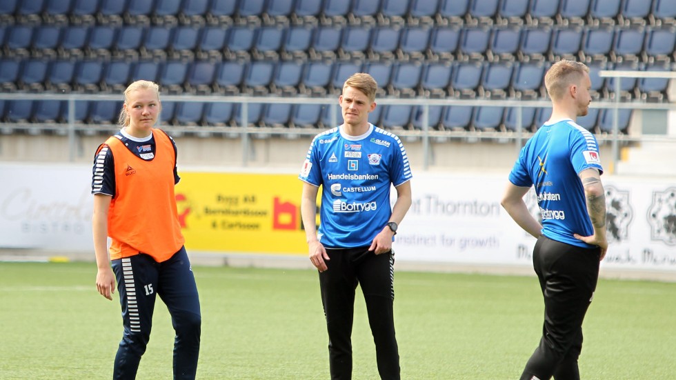 William Strömberg och Olof Unogård delar på ansvaret nästa säsong. Fredrik Wiklund (inte med på bilden) fortsätter som målvaktstränare.