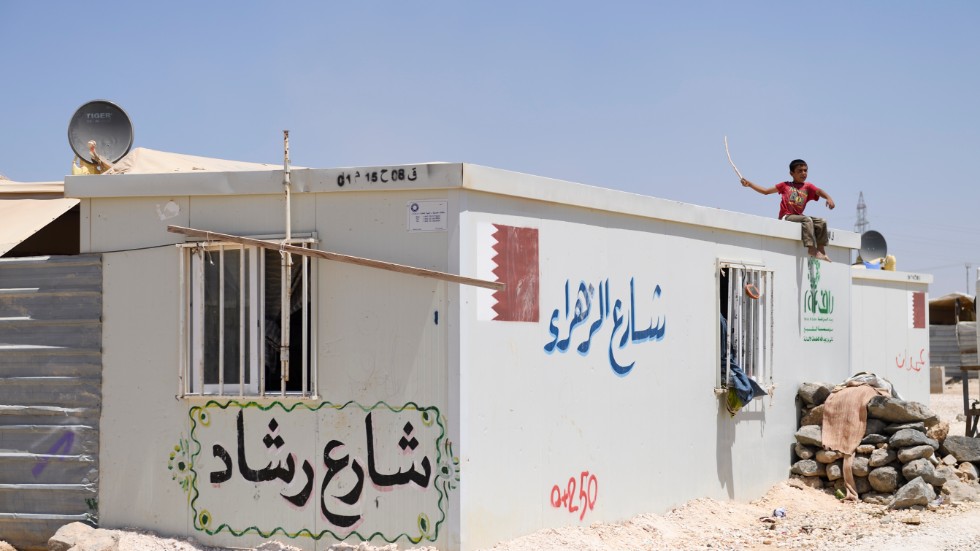 Vingåkers representanter besökte flyktinglägret Zaatari nära syriska gränsen. 