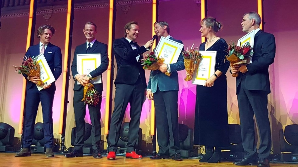 Kjell Westerback (längst till höger i bild) prisades för sitt fina år.
