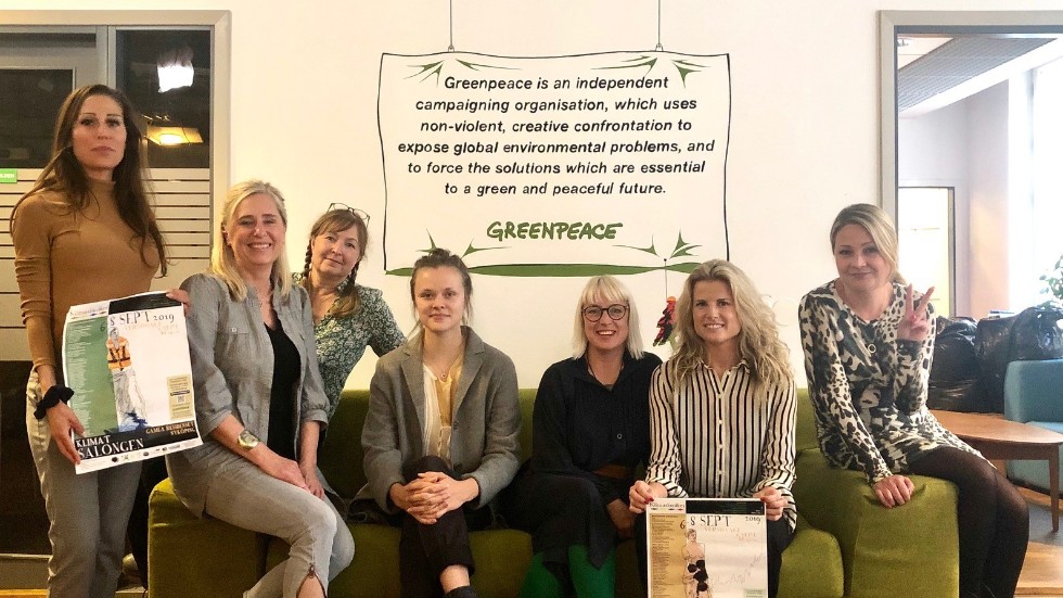 Moa Rudsäter och Linda Engström hos Greenpeace.