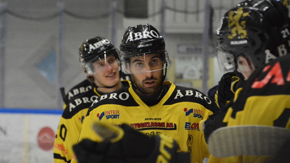 Kristoff Kontos gjorde två mål för Vimmerby Hockey mot Mörrum. 
