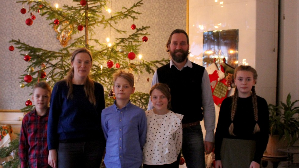 Familjen Österberg. Från vänster Ivar, Maria, Arvid, Ingrid, Hjalmar och Sigrid. 