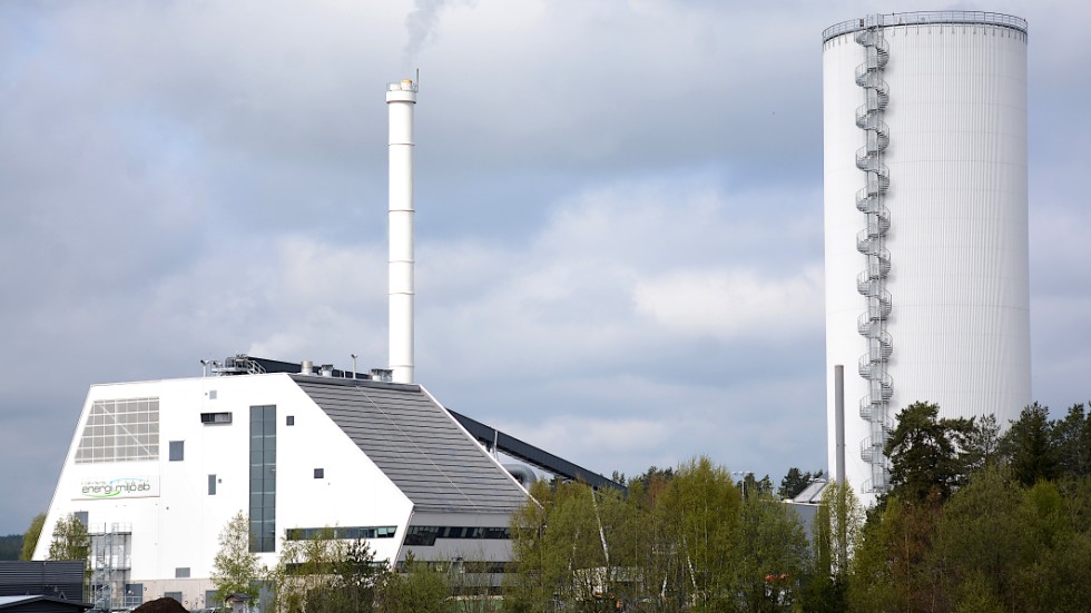 Kraftvärmeverket på Tallholmen i Vimmerby där Vimmerby energi producerar både fjärrvärme och el.
