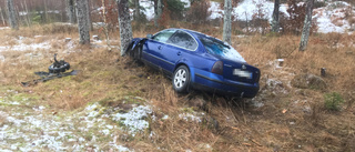 Trafikolycka – två förda till sjukhus