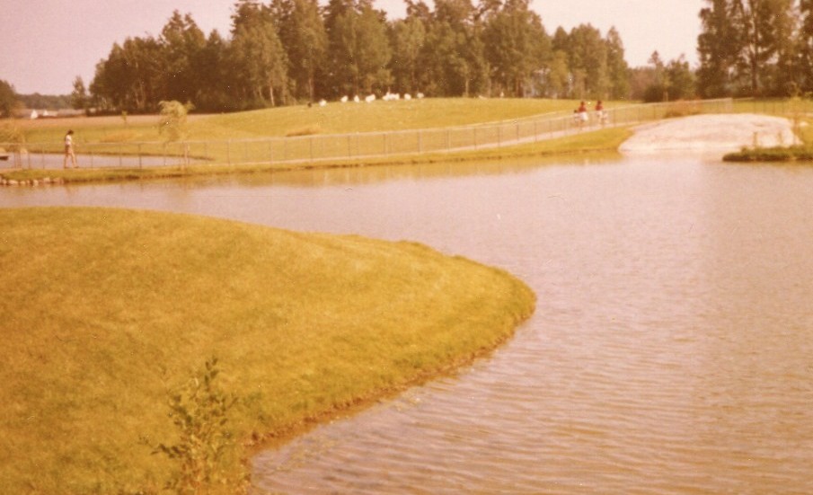Så här såg det ut vid dammarna i augusti 1972.
