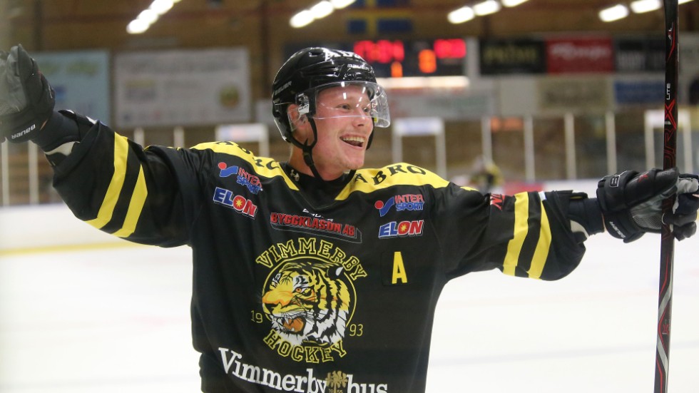 Vimmerby Hockeys Pelle Ström är laddad inför mötet med Tranås. 