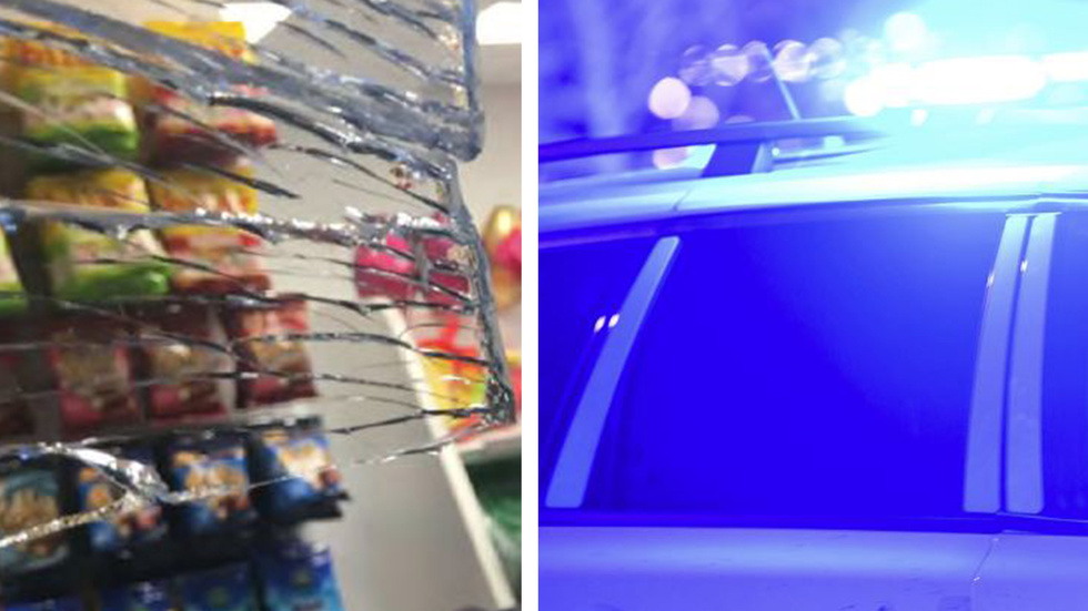 En 25-årig man döms för att ha krossat en ruta i en godidsbutik i Linköping. 