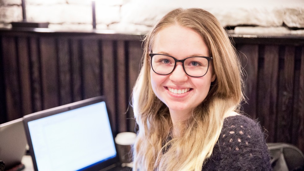 Gotländska Åsa Åberg valde att bo kvar i Visby och läser kandidatprogrammet i digital affärsutveckling.
