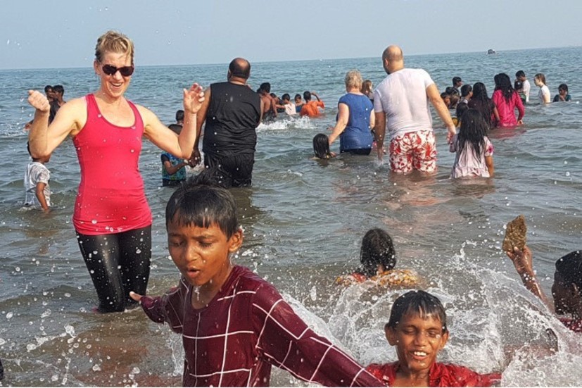 En efterlängtad tur till havet. "Det var fantastiskt att se barnens glädje."