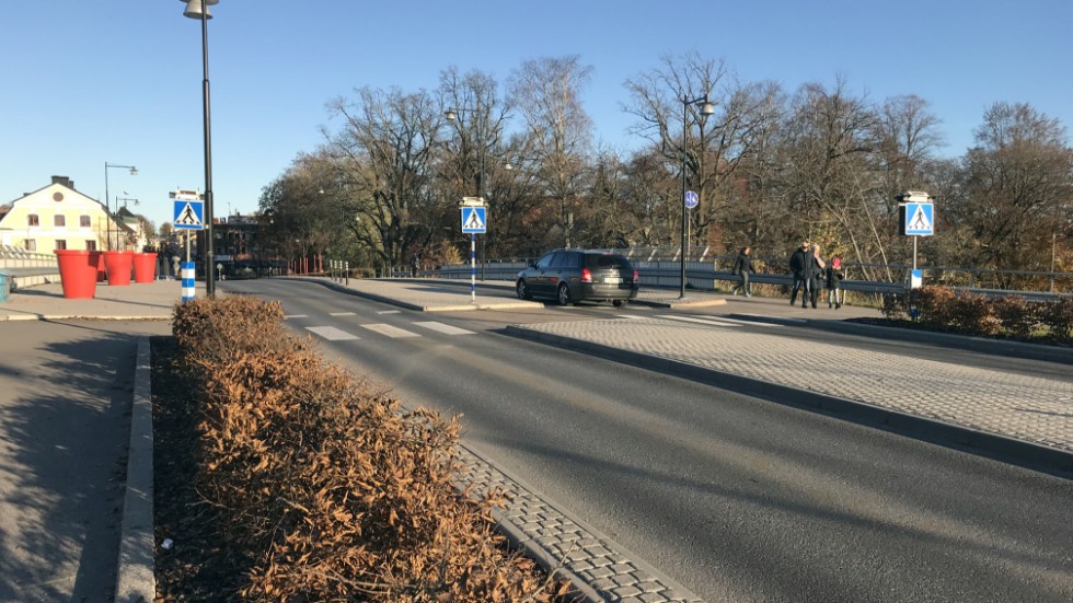 Omdiskuterad trafiklösning i Nyköping.