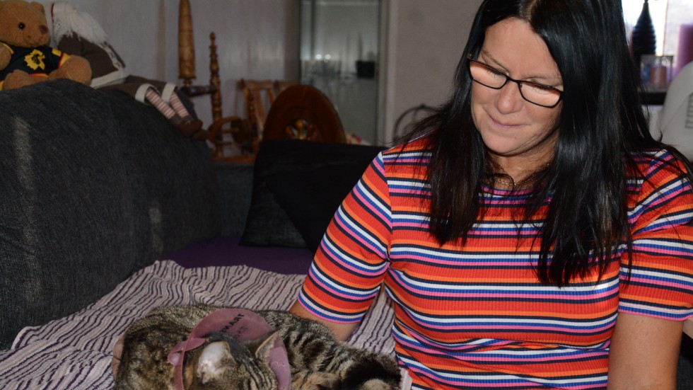 Katten Iniesta är hemma igen efter att ha varit försvunnen i två månader från familjen Wärnehalls sommarstuga i Vimmerby. "Det är helt sjukt, vi vet inte hur länge hon suttit fast, men gud så skönt att hon är hemma igen", säger Ann-Catrin Wärnehall.