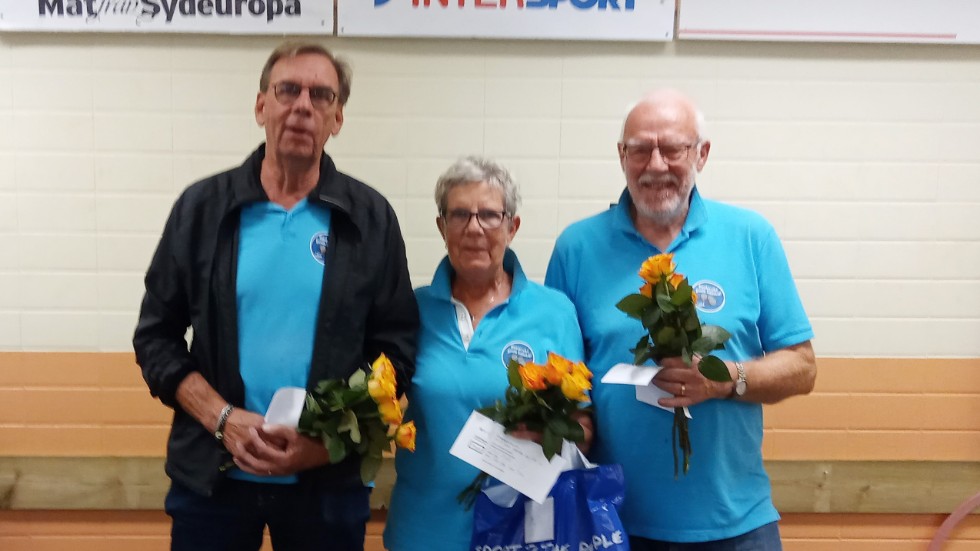 Vinnarna av Intersporttrippeln Arne Jonasson, Gun-Britt Andersson och Lars Zeed.