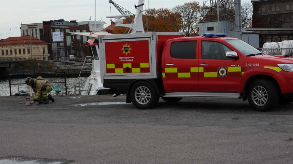 Räddningstjänsten fick rycka ut nära Hamnbron på lördagen.