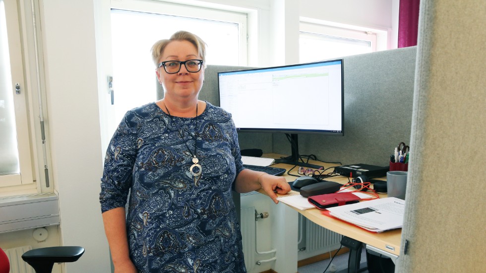 Ingela Eneslätt gjorde första riktiga arbetsdagen på sitt nya jobb. "Det här trodde jag inte för ett år sedan", säger hon. 