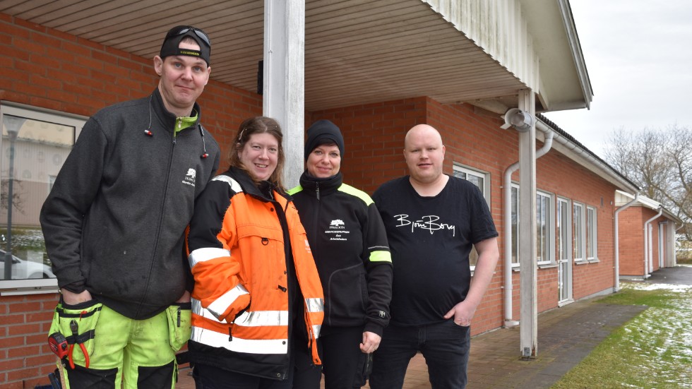 Martin Adolfsson, Veronica Rosdahl, Åsa Gustafsson och Fredrik Eklund är några som ingår i servicegruppen och fixartjänst.
