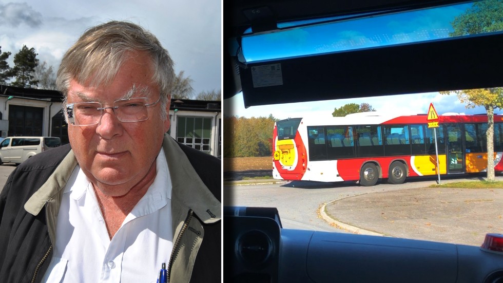 Blåklintsbuss VD, Hans-Erik Haag, upplever att de som bussbolag för klä skott för kritik i skolskjutsfrågan.
