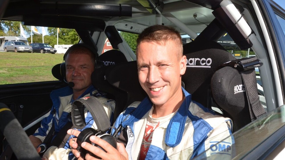 Patrik Flodin och co-drivern Göran Bergsten har greppet om SM-titeln inför fredagens start av East Sweden Rally.