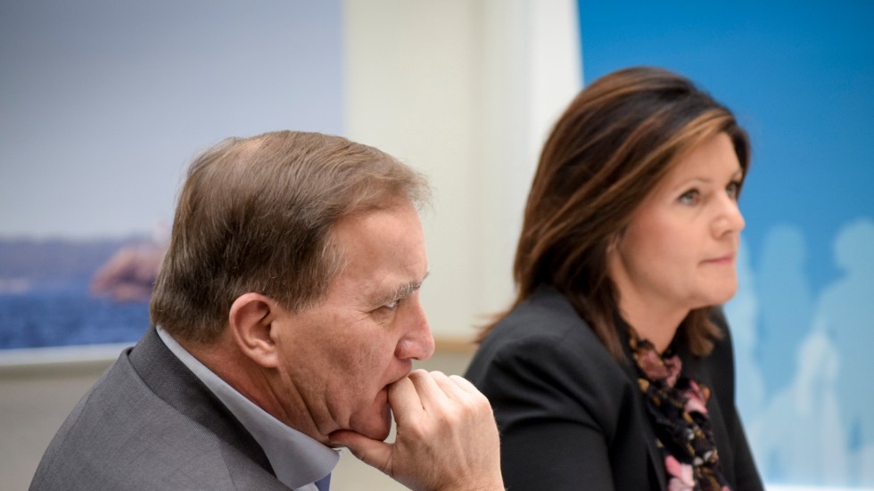 Statsminister Stefan Löfven (S) och arbetsmarknadsminister Eva Nordmark (S).