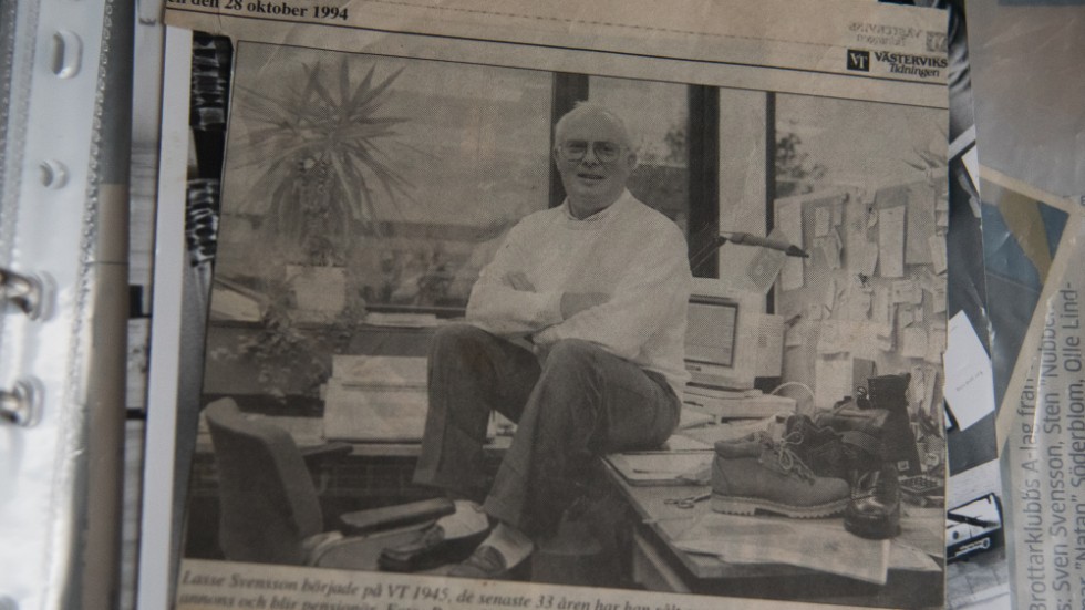 Här en bild från VT när Lars-Olof "Lasse" Svensson gick i pension. Året var 1994.  