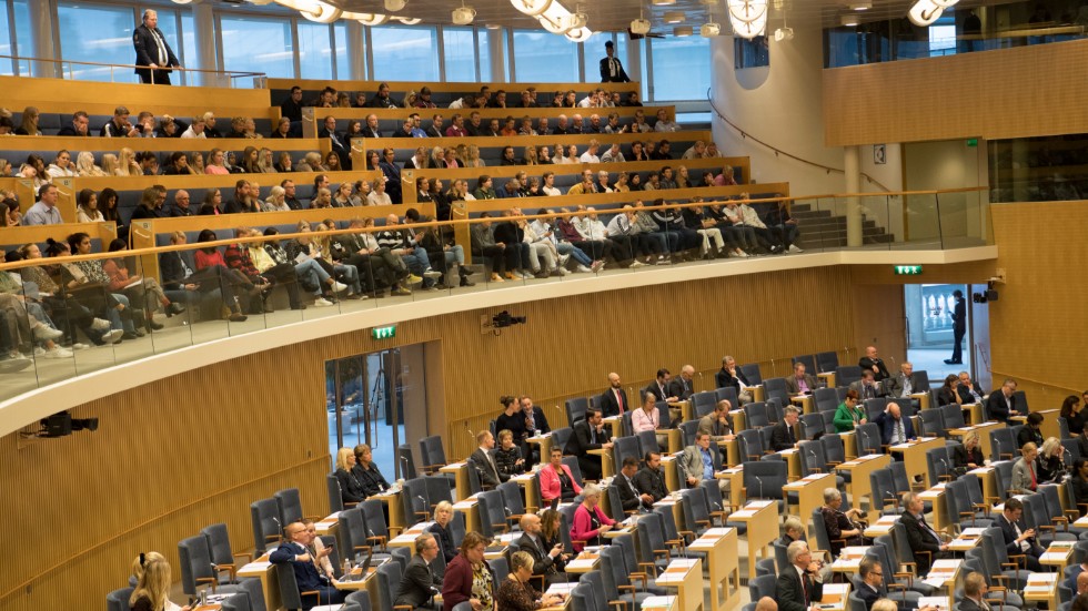 De folkvalda politiker som samlats i Sveriges riksdag för debatt.
