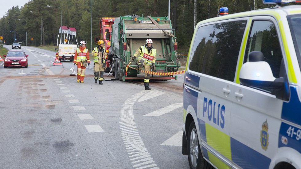 Olyckan på Eriksbergsvägen i september 2016. 