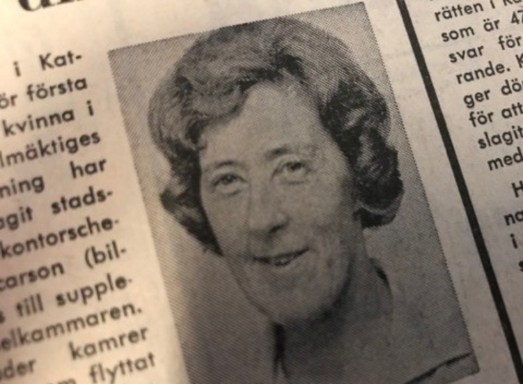 Kuriren för 50 år sedan: Sigrid Oscarson blir första kvinnan i drätselkammaren i Katrineholm.