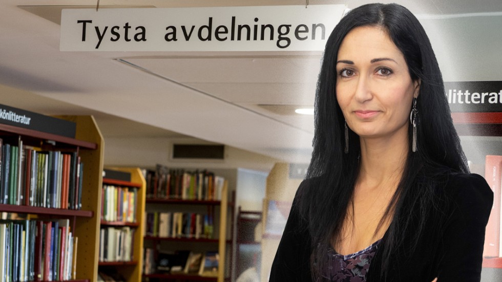 Tysta avdelningen på ett bibliotek. 