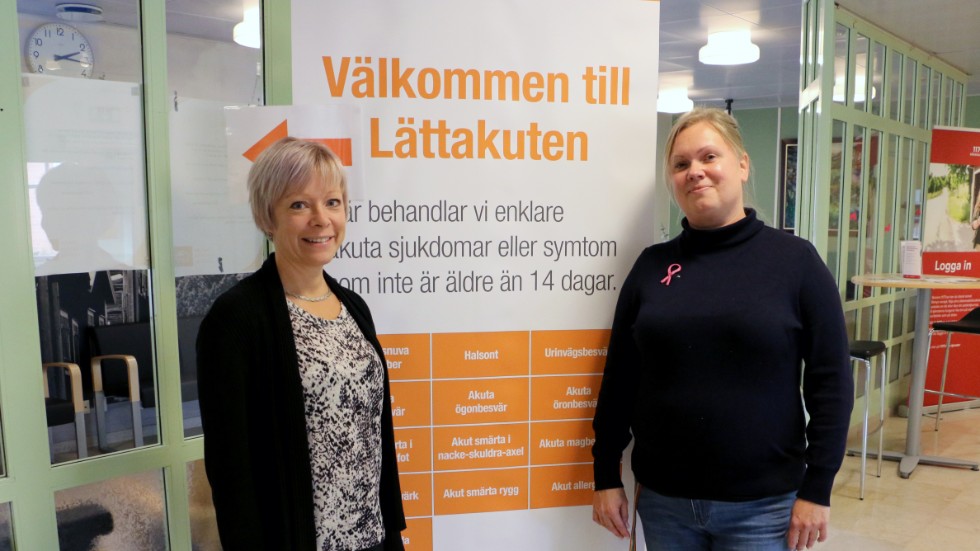 Sara Stoltz och Helene Mikko, enhetschef respektive verksamhetschef vid Hällans hälsocentral i Öjebyn ser bara fördelar med den nystartade lättakuten.