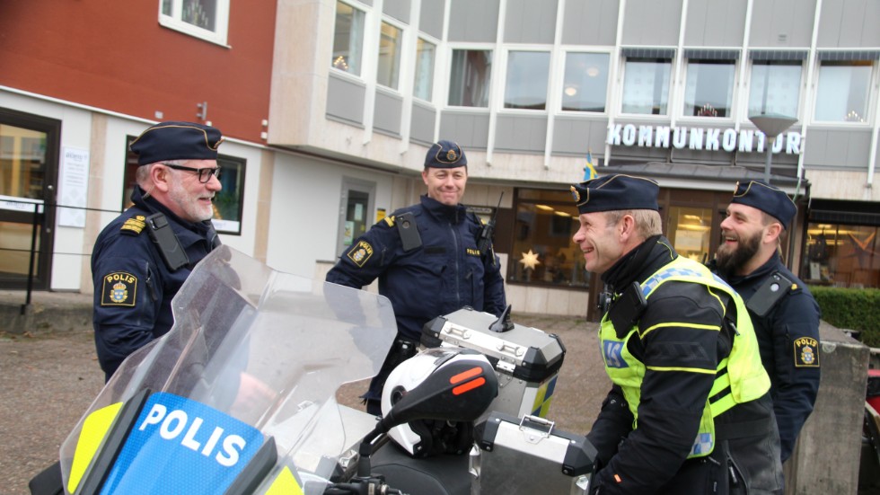 Lars-Jonney Jonsson, Johan Appell, Joakim Stenman och Joakim Berg var några av poliserna som utförde trafikkontrollerna.