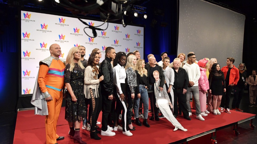 Artisterna inför Melodifestivalen 2018. 