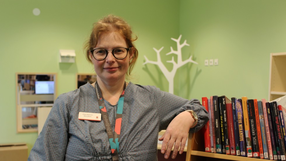 Clara Nyström, barnbibliotekarie, hoppas att besökare kommer att tycka att barnavdelningen är lika fin som dem tycker.