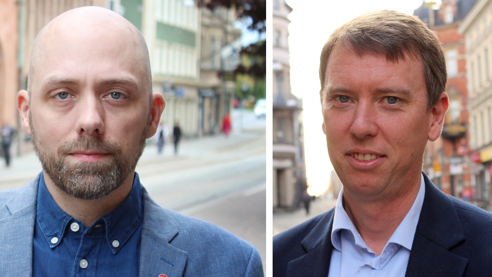 Nicklas Lundström (V) och Olle Vikmång (S) delade inte synen på vad man kan spara pengar på.