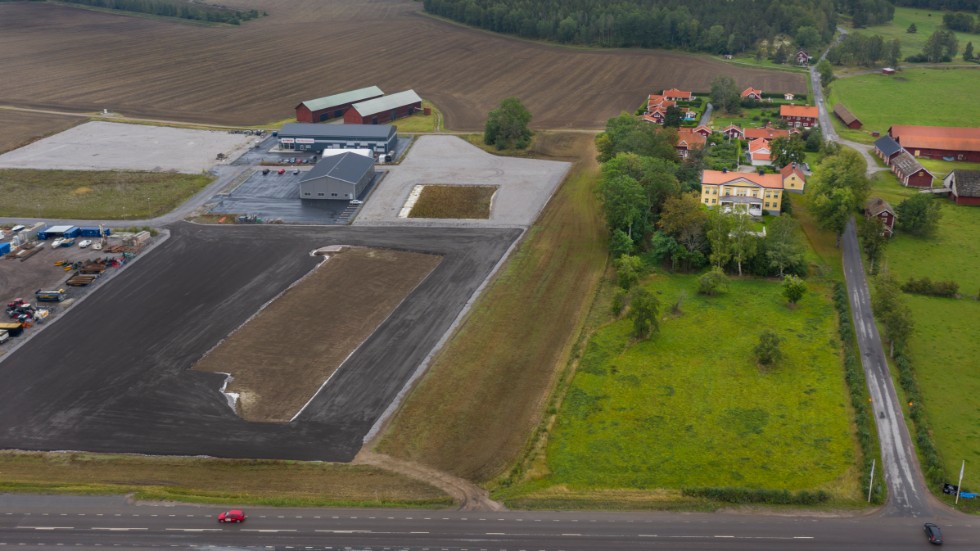 Här, i Klinga utanför Norrköping, planeras för bygget av ett logistikkluster.