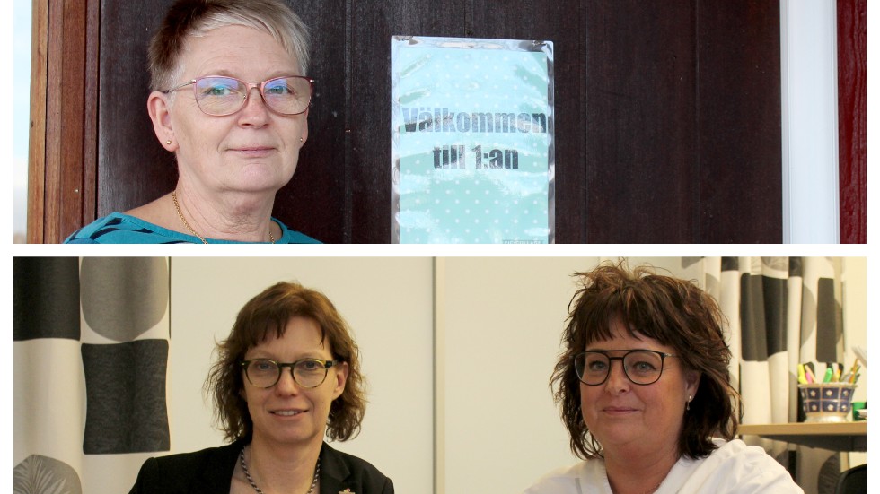 På Stenshults förskola avdelning 1 har man än så länge varit förskonad från sjukdom. 
Övre bilden: Helén Lind.
Undre bilden från vänster: Camilla Ljungdahl och Lena Zeilon. 