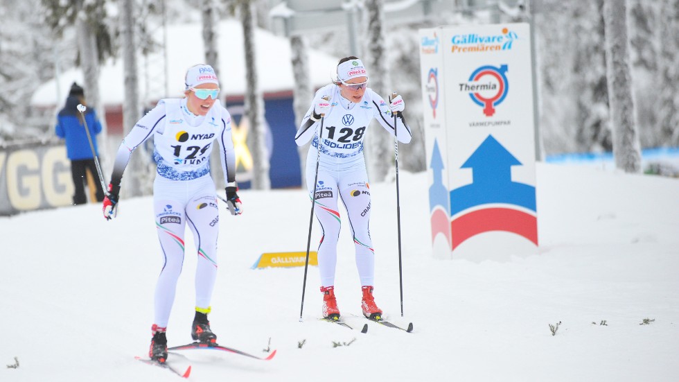 Vilken sensation Linn Svahn (t.v i bild) ställde till med när hon vann sprinten i Davos. 